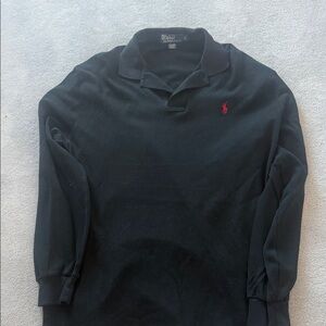 Polo by Ralph Lauren Men's Black Shirt with Red Logo